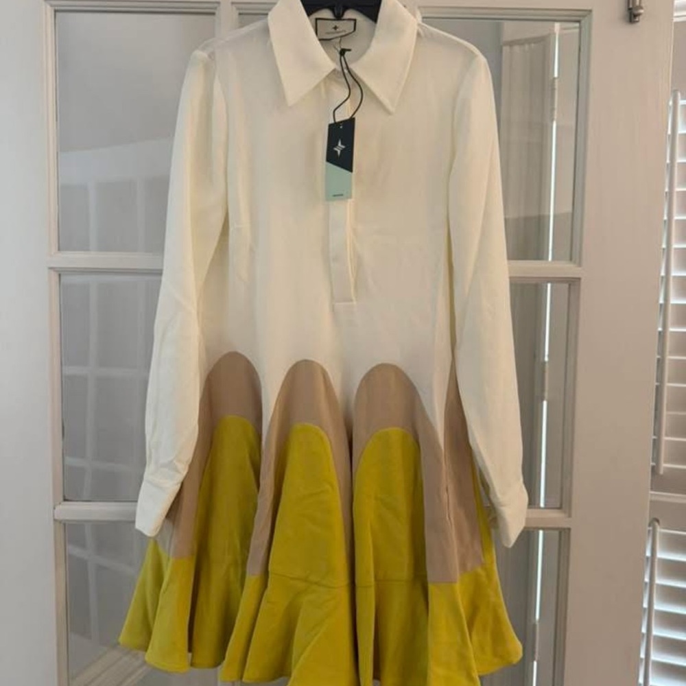 Tuckernuck Canary Nadia Flounce Dress XXS